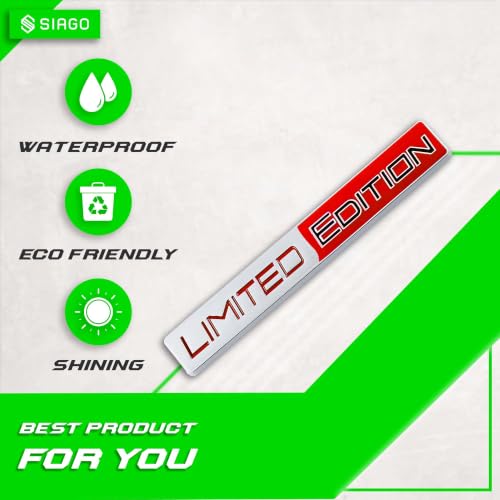 Image of SIAGO Premium Limited Edition Metal Car Sticker - Durable & Stylish Auto Emblem for Vehicles - Customizable Designs - Easy Installation - Weather-Resistant & Long-Lasting SIA493