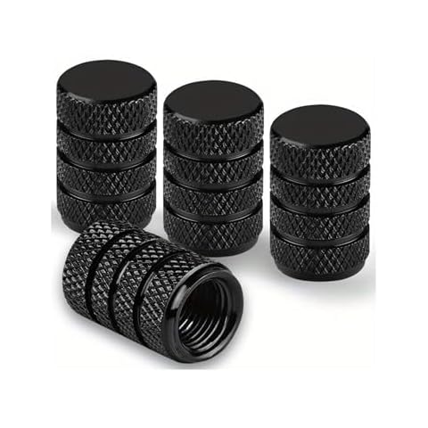 Generic Black Aluminum Tire Valve Caps Cover