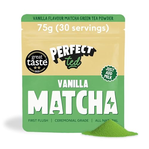 Perfect Ted Matcha Vanilla Bean | 75g | Japanese Ceremonial Grade | Green Tea Powder