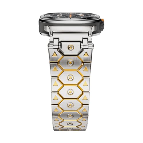 Bracelet Galaxy Watch Ultra en acier titane SAAWEE style luxe 47mm