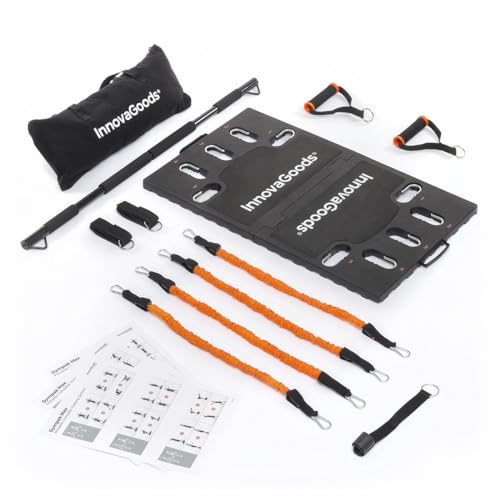 InnovaGoods® Sistema de Entrenamiento Integral Portátil con Guía de Ejercicios, Gympak MAX-Fitness, Gym en casa, Sistema de entrenamiento en...