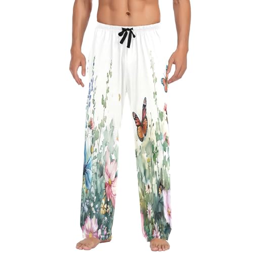 Pantalon de pyjama pour homme avec cordon de serrage ajustable et poches
