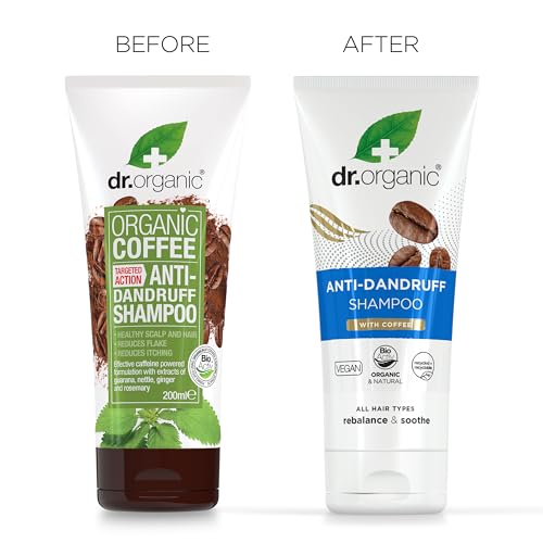 Dr Organic Coffee Anti-Dandruff Shampoo, Healthy Scalp, Mens, Womens, Natural, Vegan, Cruelty-Free, Paraben & SLS-Free, Recycled & Recyclable, Organic, 200ml, Packaging may vary - Image 7