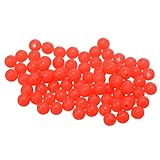 YELARXI Fishing Beads Glow Soft Plastic Fishing Bait Eggs Lure Rigs Accessories, 6 mm Fit for Saltwater Freshwater - Round (1000 Pack, Red)