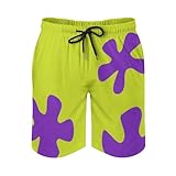 HYBIYING Cartoon Shorts Hawaiian Men's Swim Trunks with Drawstring Waist Quick Dry Summer Beach Swim Shorts Swimwear