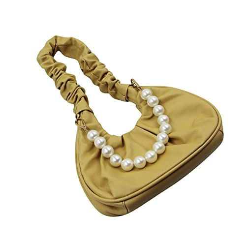 Image of RARITYUS Women Vintage Hobo Handbag Fashion Pleated Purse Shoulder Bag Underarm Small Tote