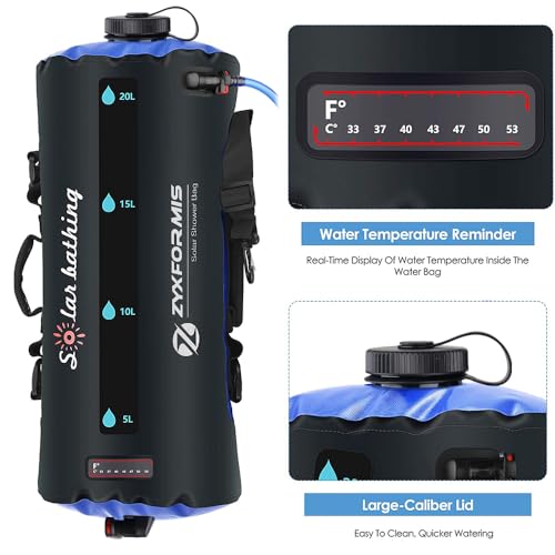 Bolsa de Ducha Portátil para Camping, 20 L, TPU miniatura 4