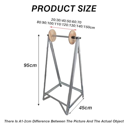 Dispenser di involucro di bolla resistente, capacità di 250kg, supporto in acciaio zincato con sconcerto di legno, supporto per imballaggio verticale per l'isolamento del film di allungamento e dell'e