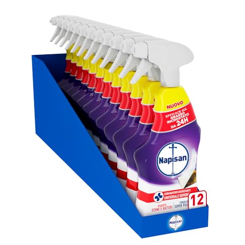 Napisan Sgrassatore Igienizzante Universale Superfici, Confezione da 12 pz da...
