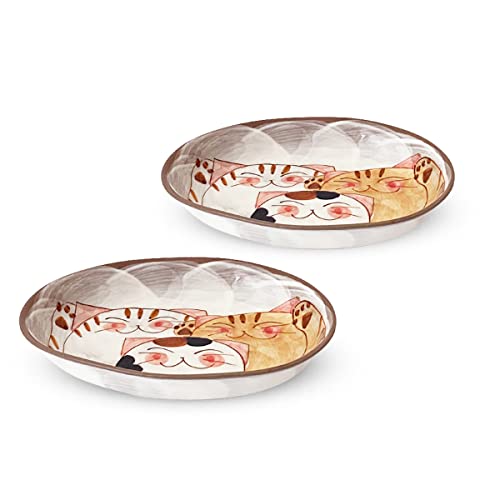 ジェイキッチンズ J-kitchens 工房祥 sho~ 3匹の子猫 カレー & パスタ皿 小 ペアー 波佐見焼 日本製