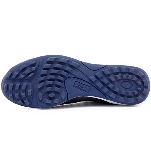 Kinderen Voetbalschoenen, Hoge Voetbalschoenen Tieners Antislip Casual Outdoor Fitness Sneakers Voor Jongens Meisjes,Blue,35EU - Image 4