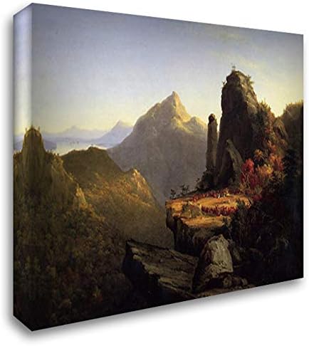 Scene from The Last of The Mohicans Cora Kneeling at The Feet of Tanemund 24x20 Gallery Wrapped Stretched Canvas Art by Thomas Cole