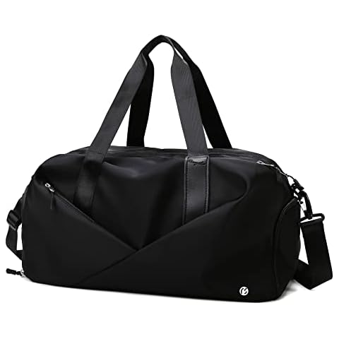 Romansong Sports Gym Bag for Women,Travel Weekender Bags with Shoe Compartment for Women,Dry and Wet Separation Swim Beach Bag Yoga Bag Duffel Bag Cover