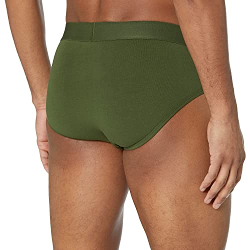 Amazon Essentials Men's Cotton Jersey Briefs, Pack of 7, Available in Big & Tall, Dark Olive/Royal Blue/Grey Heather, Small image 3