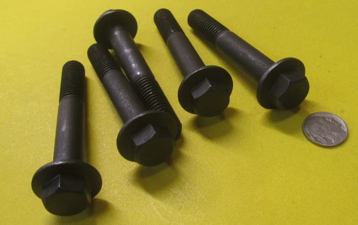 Class 10.9 Black Oxide Steel Flange Bolts M14 x 2 mm x 90 mm Long PT 5 pcs Bolt-5385-21-12
