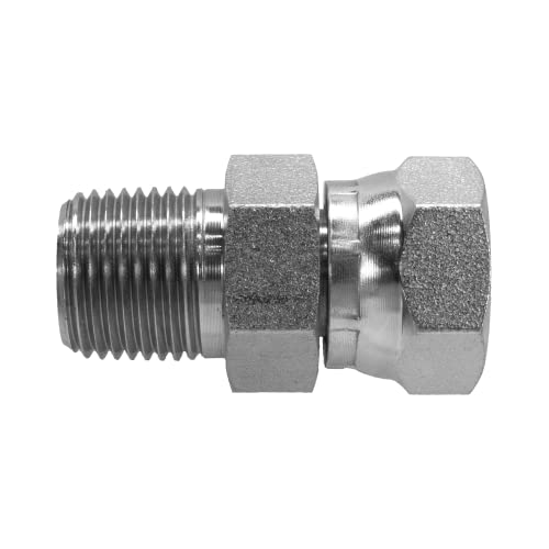 Tompkins, 1404-06-06 (06MP-06FPX ), 3/8-18 Male NPT x 3/8-18 Female NPT Swivel, Carbon Steel, Hydraulic fitting