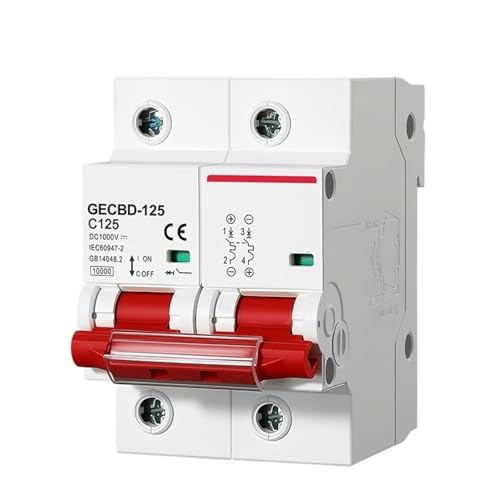 Disjoncteur 2P DC 1000V courbe C pour sécuriser la batterie 100A