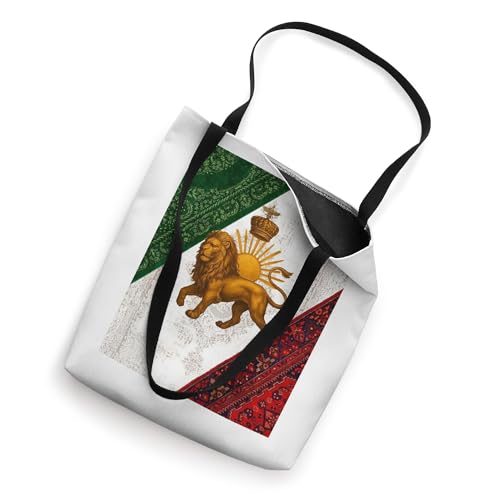 Bolso tote Shir o Khorshid, Pahlavi, alfombra persa con león y sol miniatura 2