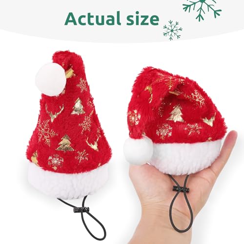 KONVINIT Weihnachtsmütze für Hunde - Nikolausmütze Santa Mütze für Mittelgroß Große Hunde, Weihnachtskostüm Outfits Weihnachts Deko Geschenk, Rot Size L