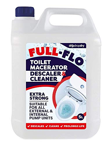 Full-FLO Toilet Macerator Descaler & Cleaner Extra Strong - Suitable for All Pump Units Including Saniflo (5L)