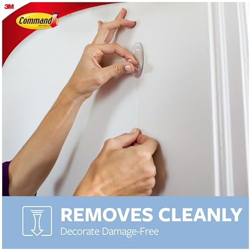 Command Small Clear Oval Hooks, Indoor Use, 2-Hooks, 4-Strips, Decorate Damage-Free - image 5