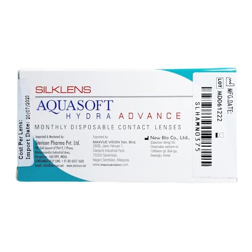 Image of Aquasoft Silklens Aquasoft Hydra Contact Lens - 6 Pieces (-2.25), Clear