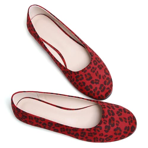 Image of Dear Time Women's Flats Comfortable Slip On Ballet Flats Soft Solid Casual Shoes