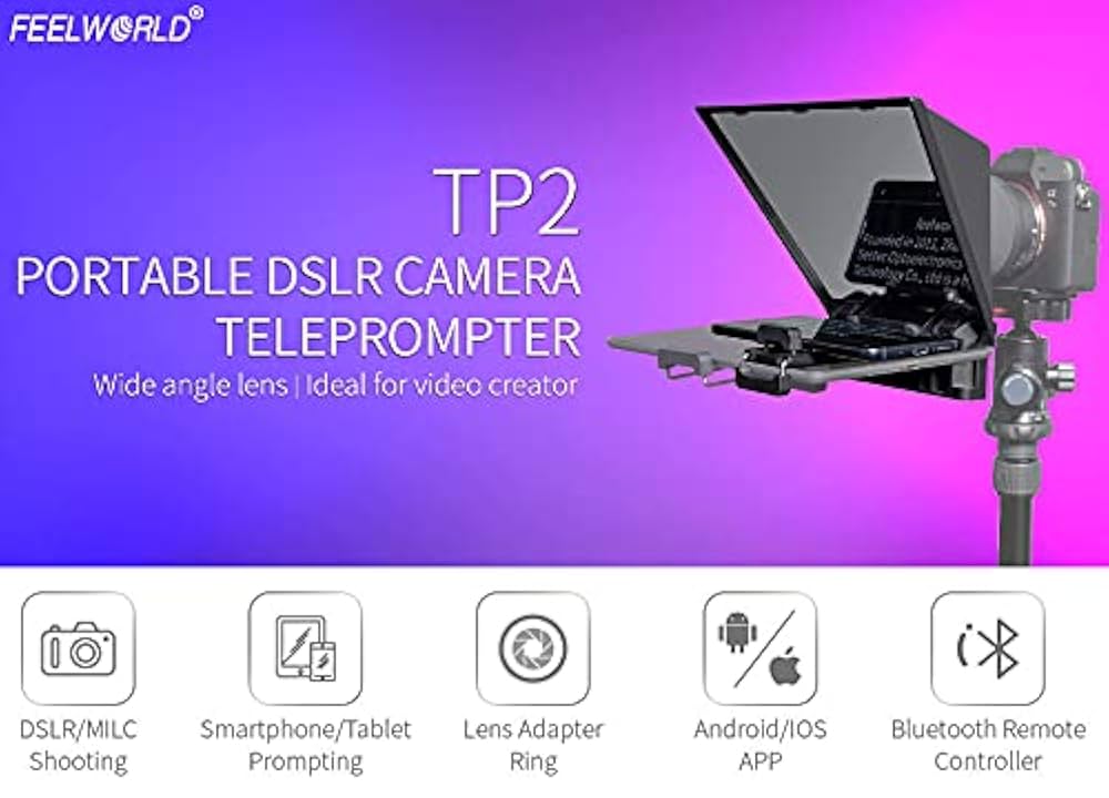 Amazon | FEELWORLD TP2A ポータブル 8インチ テレプロンプター