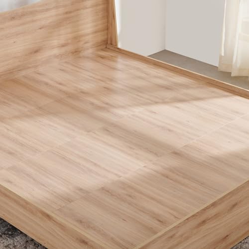 Image of Home Centre Helios Alton Queen Bed |Engineered Wood Queen Bed| (Oak) |1 Year Warranty