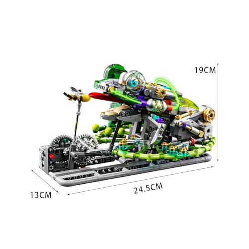 Image of SKY LINE OCEAN Mechanical Frog Building Blocks Set - 898+ PCS Articulated Animal Model Construction Kit, Creative STEM Toy Collectible Display Gift for Ages 14+ | 5 Year Structural Warranty