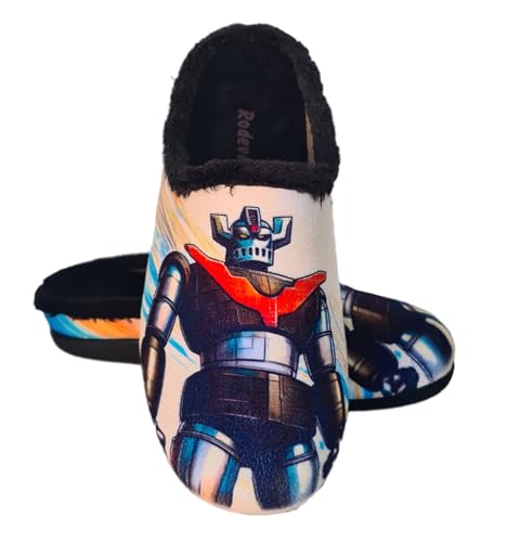 Rodevil Zapatillas casa para hombre Robot Z dibujo idelaes para padre - Hechas en España (41)