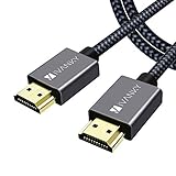 cable hdmi ps4 probleme Alta Velocidad HDMI 2.0 y Ultra Durabilidad: Admite ancho de banda de hasta 18Gbps. El cable HDMI 2.0 resolución de hasta 4K@60Hz permite la transmisión rápida de imágenes y sonido sin pérdidas. Construido con capa protectora de nylon reforzado, este cable es suficientemente resistente para el uso diario intenso. Test de +15,000 veces de doblar y +10,000 veces de enchufar y desenchufar garantiza una larga vida útil.