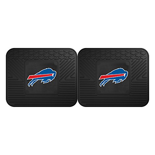 FANMATS NFL Buffalo Bills Vinyl 2-Pack Utility Mats , Black, 14"x17"