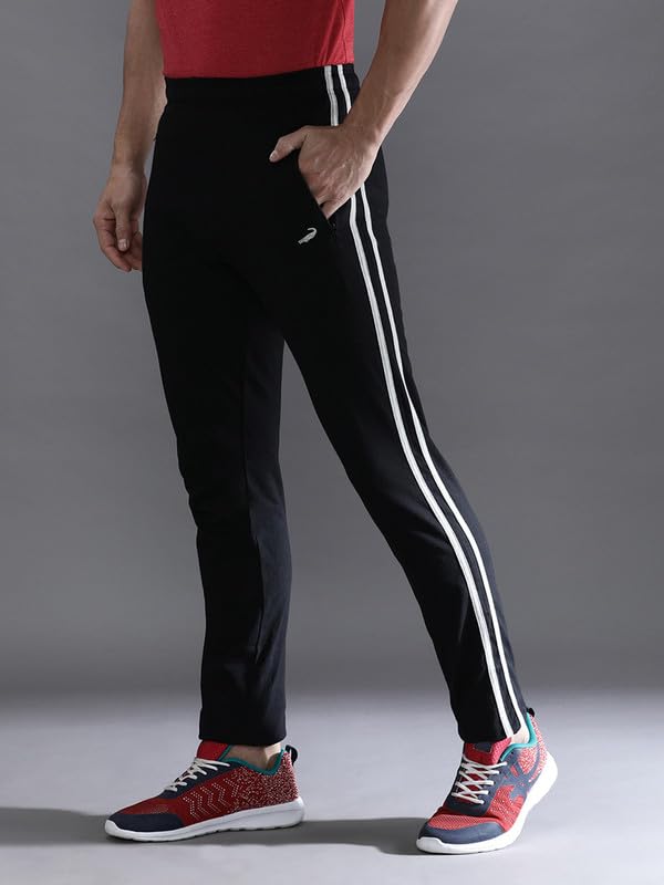 Image of CROCODILE Men Solid Slim Fit Track Pant | Single Jersey Fabric | Drawstring Waist | 3 Pockets