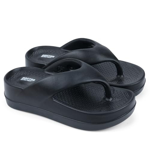 Image of DOCTOR EXTRA SOFT Women's EVA Flip Flop Slippers| Lightweight Comfortable Sandals| Thick Sole Cushion Slip-On, Waterproof Cloud Soft Platform Thong for Summer Beach, Pool & Indoor Outdoor Wear D-557