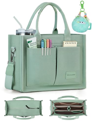 Canvas Tote Bag Purse for Women with Zipper Closure