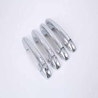 Car Exterior Door Handles for HILUX REVO Rocco, Door Handle Cover Protector Anti-Scratch Outside Door Handle,B/Electroplating