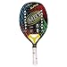 MBT ALPHA, Racchetta Beach Tennis 100% Fibra di Carbonio 3K - Trattamento ruvido- Eva High Power – Leggera e Bilanciata – Profilo 22 mm - Custodia inclusa