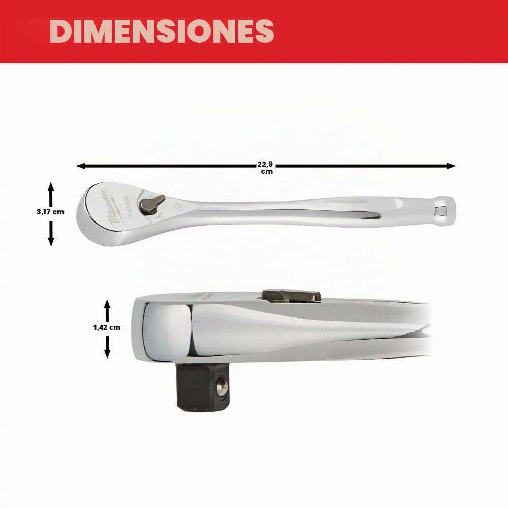 MILWAUKEE Carraca de 3/8" - 3/8” Drive Ratchet