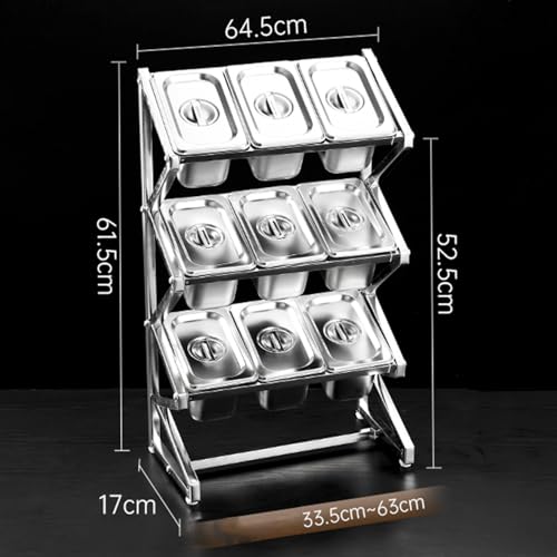 Organizador de especias expandible con estante, dispensador de alimentos de encimera para almacenamiento de condimentos de cocina, buffet
