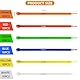 Flintronic 60x Plomben, SicherheitsPlomben aus Kunststoff, Kunststoff-Kabelbinder Tags mit nummeriert, kabelbinder tags bunte, Logistik Transport Tags für Koffer, Reisegepäck,Kleidung, Schuhe