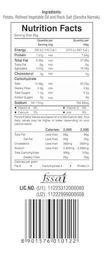 Image of Modern Kitchens Potato Wafers Salted - 70g | Plant-Based Vegan, No Artificial Flavors or Colors, Zero Trans Fat & Cholesterol | Made with Rock Salt (Sendha Namak)