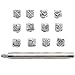 12 Pcs Leather Stamping Tools, Fyrcomft Tang Grass Leather Stamps Set Special Shape Stamp Punch Set Carving Leather Craft Stamp Handmade Art Tools for Craft DIY