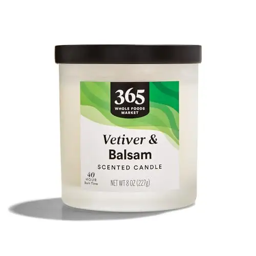Scented Candle, Vetiver & Balsam, 40 Hour Burn Time, 8 Ounce