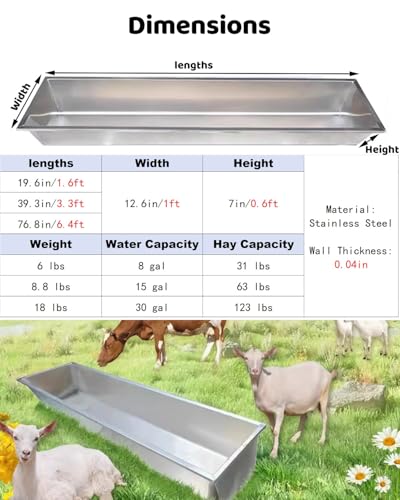 Abreuvoir bétail durable en inox de qualité supérieure avec support de fixation - 3