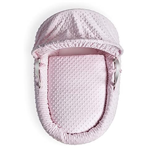 Clair de Lune Dimple Moses Basket Dressing/Bedding Set (Basket NOT included) - (Pink) thumbnail