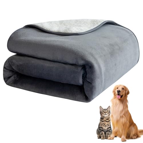 Janety Manta Impermeable para Perros, Manta Impermeable Cama, Mantas Termicas&Refrigerante Perros Gatos Doble Cara, Manta de Franela de 3 Capas para Cama, sofá, 230 * 200 cm