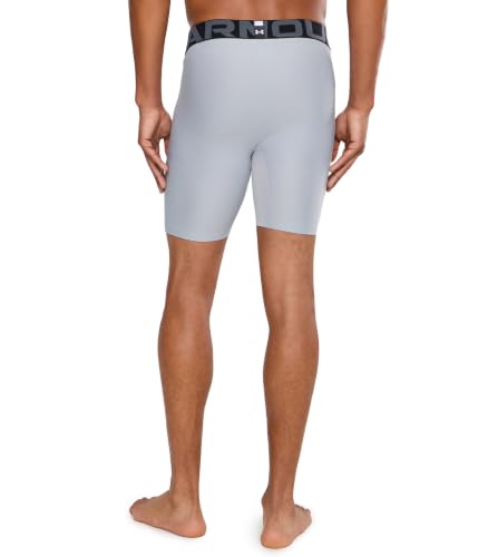 Image of Under Armour Men's Armour HeatGear Compression Shorts, (011) Mod Gray / / Black, Large Tall