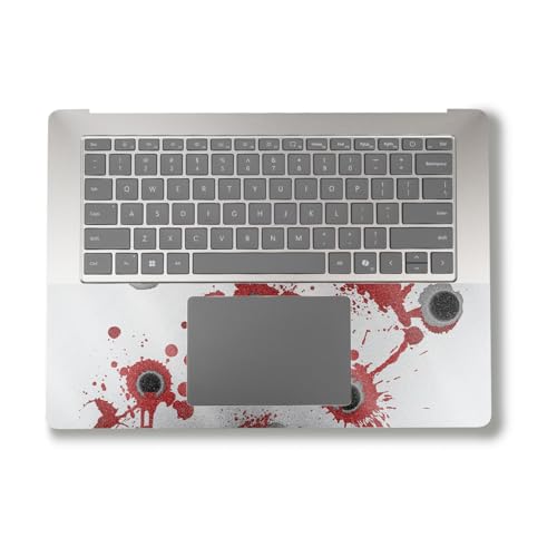 Image of Glossy Glitter Laptop Skin Compatible with Alienware X16 R2 (2024) - Bullet Holes - Premium 3M Vinyl Protective Wrap Decal Cover - Easy to Apply | Crafted in The USA by MightySkins