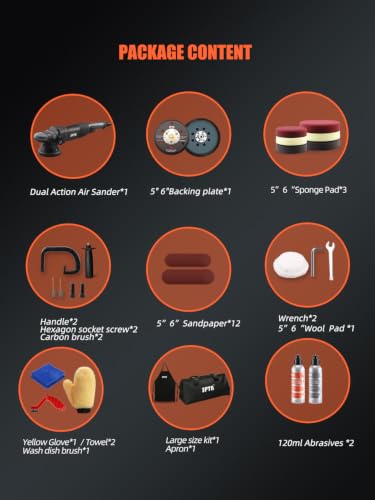 SPTA Dual Action Random Orbital Polisher Kit